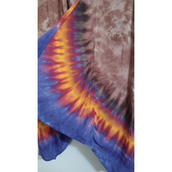 Dharma Trading Co Small Medium Tie Dye Open Flowy Boho Hippie Festival Top - Picture 2 of 4